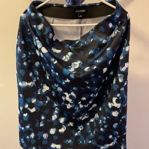 Roz & Ali Blue and White Pencil Skirt